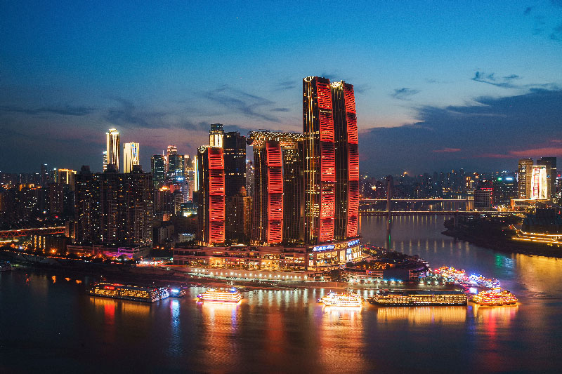 Chongqing moderno de noche