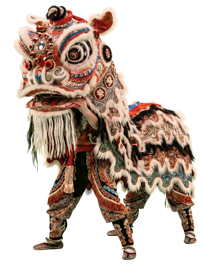 colorido y mágico dragón chino danzante