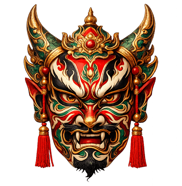 máscara representativa de la Ópera China