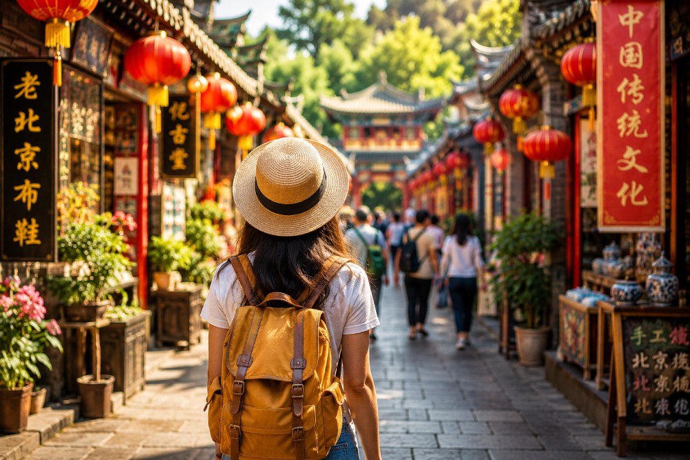 turista en China Tradicional
